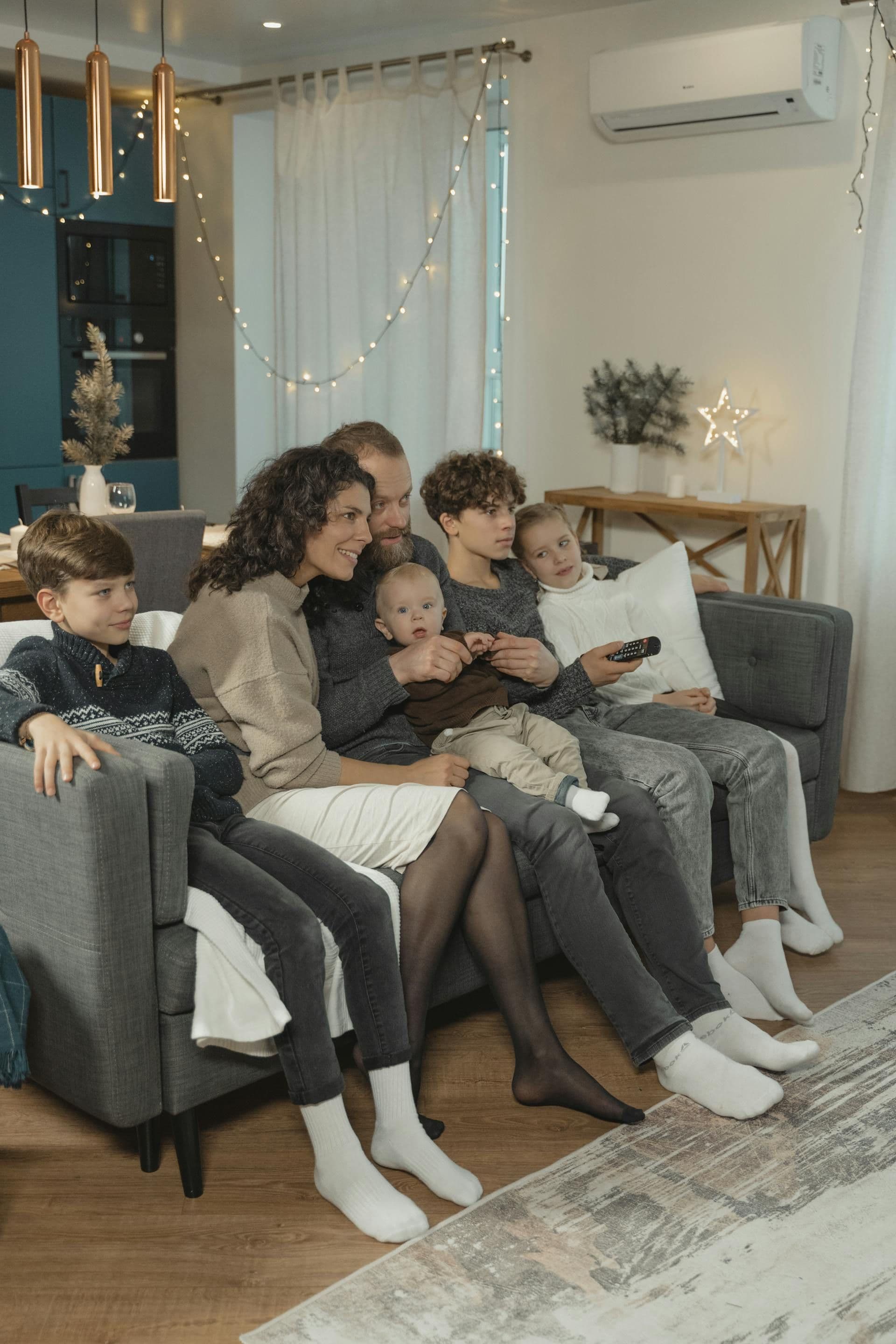 Family inside House